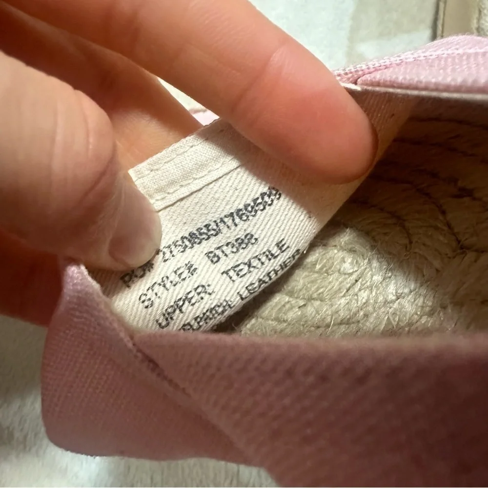 Nwot J crew Made-in-Spain espadrille flats in linen pink